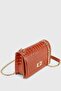 Women's Orange Chain Lockable Crocodile Patterned Crossbody Bag 224 - 2