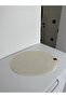 1 piece - single Cream Color Oval/ellipse Placemat, Washable, ironable, pad, runner, cotton, Jute - 3
