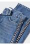 Straight Cut Jean with Crystal Detail on the Sides - 6