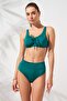 Green Lacing Low-cut Detailed Recovery Adjustable Bikini Set Corset Tulle Wide Size - 4