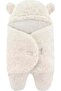 Nures Newborn 0-6 Months Baby Outer Swaddle Sleeping Bag Wellsoft Plush Hooded Wrap Blanket - 3