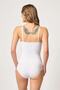 Women's White Soft Body Undershirt with Chest Pads and Snaps at the Bottom - 2