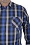 Large Size Men's Pocket Shirt Viento 23368 Cobalt Blue - 3