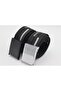 Unisex Woven Black-Nickel Buckle Black White Gray Tactical Sports Canvas Cloth Belt