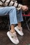 Zanıolo Women's Beige Stone Detail Sneakers - 5