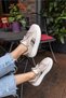 Zanıolo Women's Beige Stone Detail Sneakers - 8