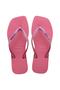 Pile. Square Glıtter Velvet Rose Women's Flip Flops - 3