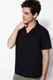 Siyah Unisex Relaxed Fit Kısa Kollu Gömlek TMNSS23GO00064 - 5