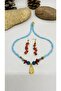 Handmade Ethnic Authentic Coral Stone Necklace Earring Set - 2