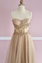 Nude Transparent Crystal Embroidered Lace Detailed Glitter Evening Dress and Wedding Dress - 2