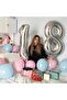 Frozen Elsa Silver Number Balloon Set Snow Queen Elsa Balloon Set 100cm Number Balloon - 8