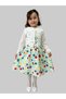 Girl's Dress/ Bolero Belted Dress/ Polka Dot Sleeveless Children's Dress