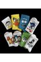 Unisex 8-Piece Combed Cotton Colorful Character Cheerful College Tennis Socks