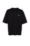Siyah Oversize %100 Pamuklu Minimal Yazı Baskılı T-Shirt TMNSS23TS00084 - 7