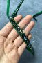 Emerald Green Crystal Beaded Evening Dress Belt Accessory – Belt, Stylish Design, Women's Accessory - 4
