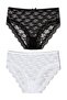 2-Piece Lace High Waist Plus Size Women's Panties