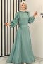 Nil Side Laced Evening Dress Mint - Design - Fsc3008 - 2