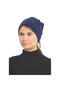 Women's Fleece Neck Collar Beret - Navy Blue - 2