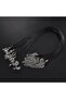 50 Pieces Black Pleated Ready Necklace Rope 45 cm 5 cm
