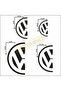 Volkswagen Half Logo Side Window Sticker (2 Pieces) 50 Cm - 6