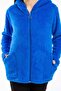 Women's Cobalt Blue Zippered Fleece Cardigan - 4
