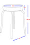 Black Profile Stool Metal Stool Kitchen Stool Thick Stool - 3