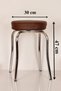 6 Pieces Brown Metal Stool Kitchen Stool Profile Stool Stackable