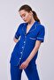 Shirt Collar Summer Pajama Set - Women - 3