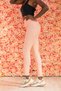 Salmon High Waist Honeycomb Leggings