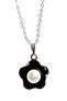 Moulin Black Flower Figure Pearl Necklace