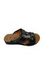 Ak015-10 Men's Black Orthopedic Sole Daily Slippers Sandals - 4