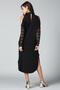 Women's Black Shoulder Detailed Dress EB2486 - 2