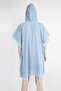 Loincloth Dress Hooded pinstripe Turquoise - 3