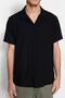 Siyah Unisex Relaxed Fit Kısa Kollu Gömlek TMNSS23GO00064 - 3