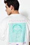 Ecru Oversize/Wide Cut Puffy Printed 100% Cotton T-Shirt Tmnss23Ts00171 - 3