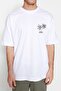 White Oversized /Wide Cut Landscape Printed Short Sleeve 100% Cotton T-Shirt Tmnss21Ts0619 - 2