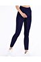 Women's Navy Blue High Waist Disco Leggings - 3