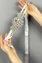 Silver Color Shawl Patterned Stone Evening Dress Belt – Belt, Stylish Design, Women's Accessory - 2