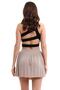 Women's Skirt with Shorts Stone Color Pleated - 5