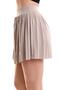 Women's Skirt with Shorts Stone Color Pleated - 6