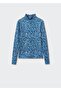 Patterned Turtleneck T-Shirt - 3