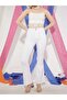 Flared Leg White Jeans Power Lycra High Waist Jean - 5