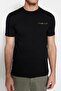 Black Slim/Fitted Small Text Printed 100% Cotton Short Sleeve T-Shirt Tmnss20Ts0083 - 4