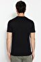 Black Slim/Fitted Small Text Printed 100% Cotton Short Sleeve T-Shirt Tmnss20Ts0083 - 3
