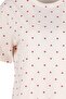 Açık Pembe %100 Pamuklu Puantiyeli ve Kalpli Şortlu Örme Pijama Takımı THMSS21PT1485 - 8