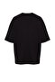 Siyah Oversize %100 Pamuklu Minimal Yazı Baskılı T-Shirt TMNSS23TS00084 - 8
