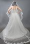 Wedding Dress Veil Nun Model French Lace Veil Length 240 Cm - 7