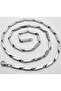 Lifair Accessory Men's Steel Necklace Cube Triangle Model Chain