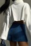 Women's Cobalt Blue Button Detail Shorts Skirt 12553 - 6