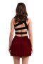 Women's Skirt with Shorts Burgundy - 6